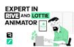 interactive rive animations, lottie animations, json, gif