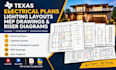 design texas residential electrical plans, lighting layouts, and mep drawings