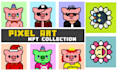 create nft, crypto punk, pixel art, nft collection and digital art