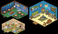 draw isometric pixel art 2d game asset props retro pixel art background tileset