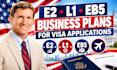 write a business plan for e2, l1, eb5 and visa applications