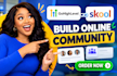 build online gohighlevel website, membership development, skool integration