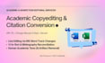 copy edit and format citations in apa, chicago, or harvard