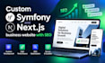 build a custom symfony and nextjs business website with SEO