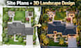 design your 2d site plan and landscape plan 2d floor plan