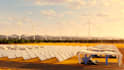 create 3d solar farm, solar panel and renewable energy visualization