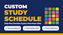 create a personalized study schedule and exam timetable