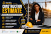 do construction cost estimation and material takeoff