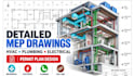 Create detailed mep drawing, hva, plumbing permit drawing and ...