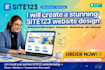 design a professional responsive website using site123