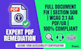 remediate PDF documents for section 508 and wcag compliance