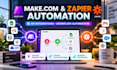 build makecom and zapier automation with API integrations
