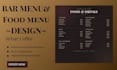 design a modern bar and cocktail menu