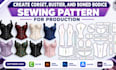 create corset,bustier,and boned bodice sewing pattern for production