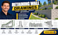 create retaining wall plans, sections, details and cad drawings