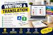 write professional articles, blog posts and translate content