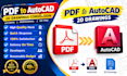 convert PDF to autocad dwg with accurate dimensions