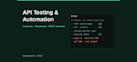 do API testing and automation with postman or playwright