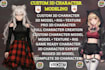 rig anime vtuber model, vrchat furry avatar, vseeface setup,obs studio streaming