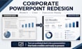 redesign corporate powerpoint presentation with professional modern slides