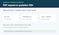 automate PDF quote requests using your approved CSV price list