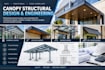 design commercial, cantilever, entrance canopy and wallplans