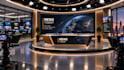 create cgi 3d tv studio, podcast, news and virtual studio with rendering