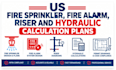 create US fire safety protection sprinkler alarm riser system plan