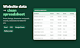 scrape website data into a clean excel sheet