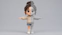 create a cute chibi character,stylized 3d model cartoon character mesh