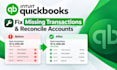fix missing transactions and reconcile quickbooks online account