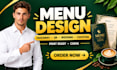 design takeaway menu canva qr code menu wedding menu cocktail menu printable PDF