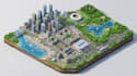 3d map illustration city map property map tourist map illustrat event vector map