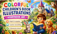 create colorful childrens book illustrations and storybook art