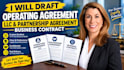 draft operating agreement llc partnership agreement business contract