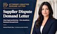 draft a binding supplier nonperformance demand letter as a US attorney
