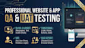 do manual QA testing and uat for your website or app