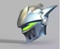 create a custom futuristic wearable helmet 3d model
