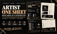design an artist one sheet, music media kit, and clickable PDF