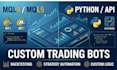 build custom python trading bot pine script indicator or metatrader ea