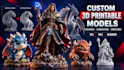create a custom 3d printable model or figurine in blender