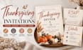 design thanksgiving invitations, elegant, warm and custom dinner cards