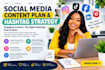 create an instagram content plan and hashtag strategy
