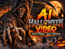 create cinematic ai halloween video, scary horror animation and trailers