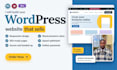 build a professional wordpress website, business website development