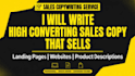 write high converting sales copy and website copy that sells
