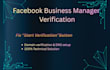 fix facebook business manager start verification button