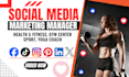 be your social media content creator for fitness coach, gym social media manager