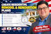 create residential remodel and renovation plans