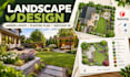 do landscape design, garden layout and planting plan with sketchup 3d rendering